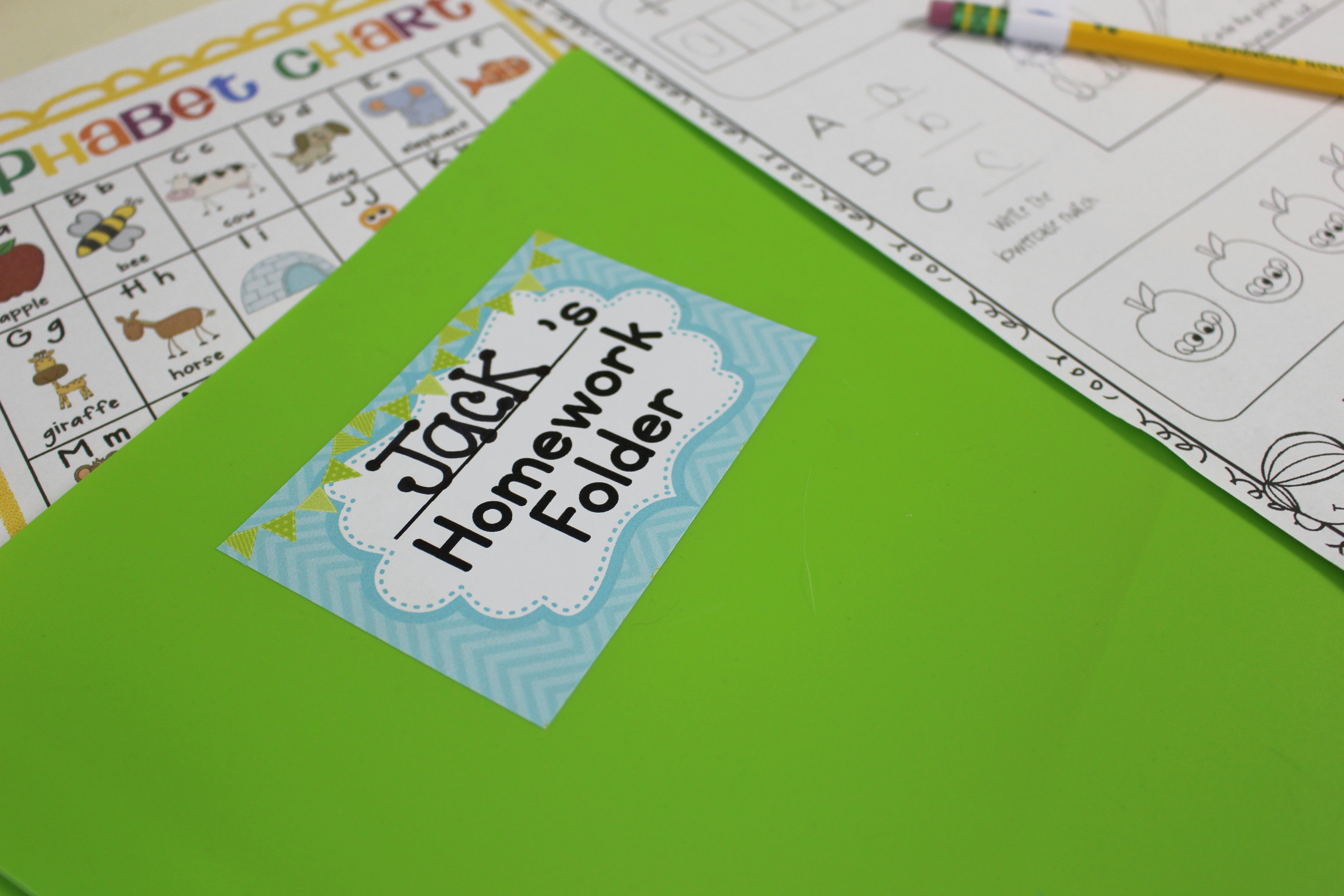 Back To School Labels For Student Folders And Planners - Free Printable Take Home Folder Labels