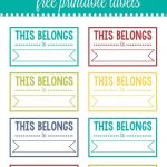 Back To School Printable Labels | I ♥ Diy | School Labels   Free Customized Name Tags Printable