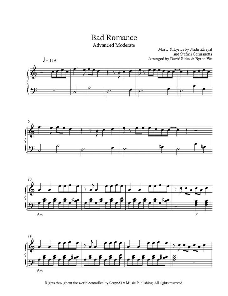 Bad Day Piano Sheet Music Free Printable