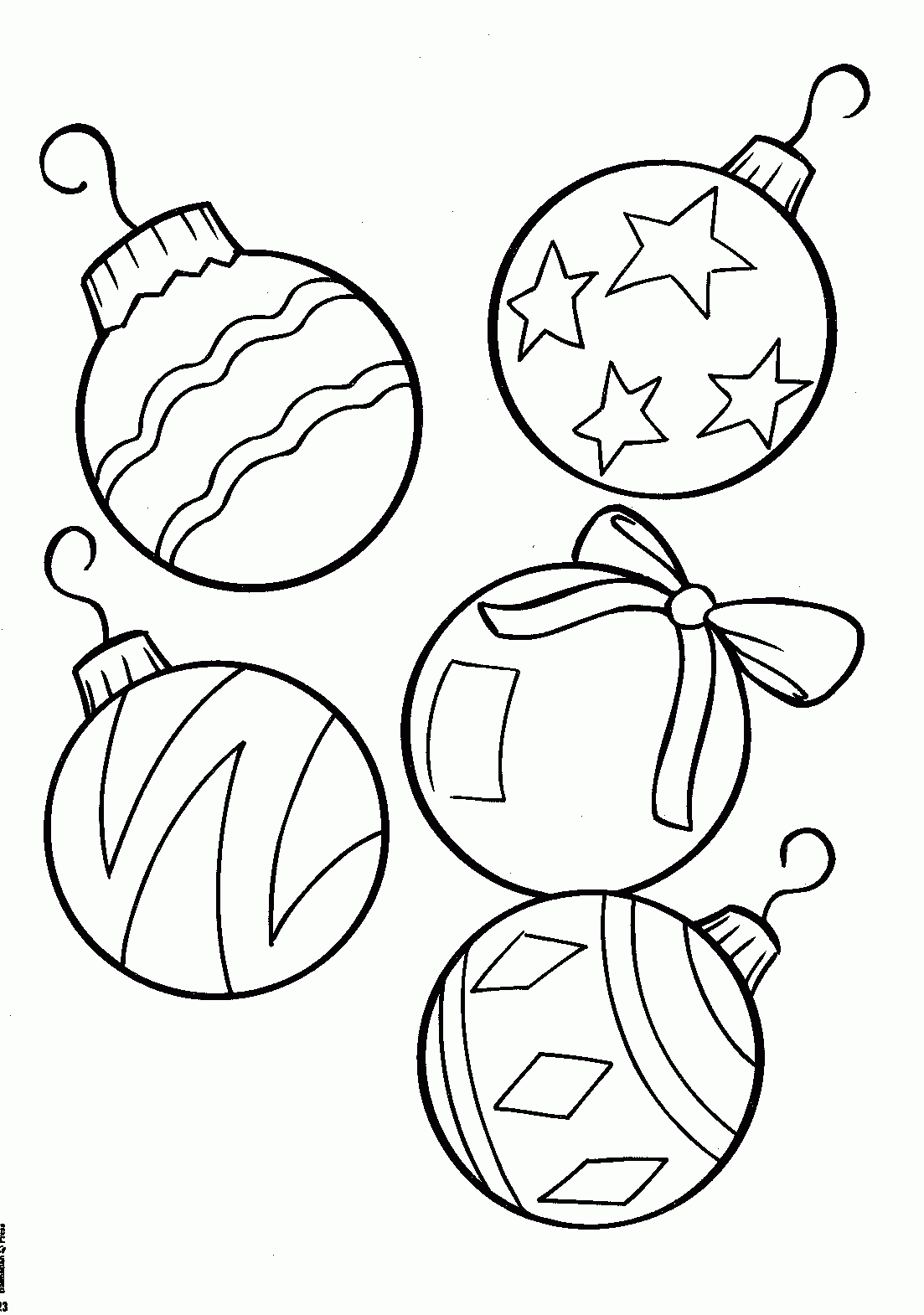 Ball Ornaments - Christmas Coloring Pages - Free Large Images - Free Printable Christmas Ornaments
