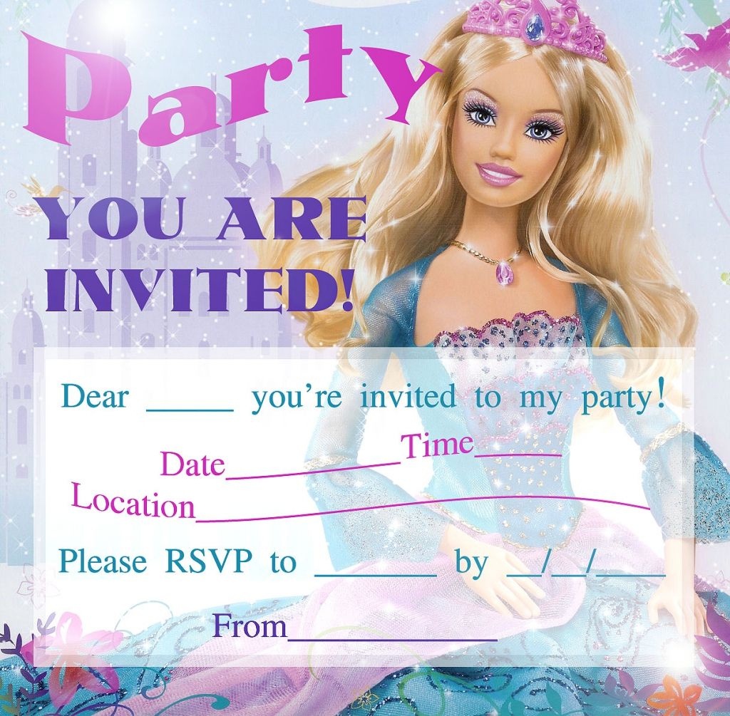 Barbie Birthday Invitations Free Printable | Barbie In 2019 | Barbie - Free Printable Barbie Birthday Party Invitations