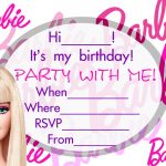 Barbie Birthday Invitations Templates | Margie's Pins In 2019   Free Printable Barbie Birthday Party Invitations