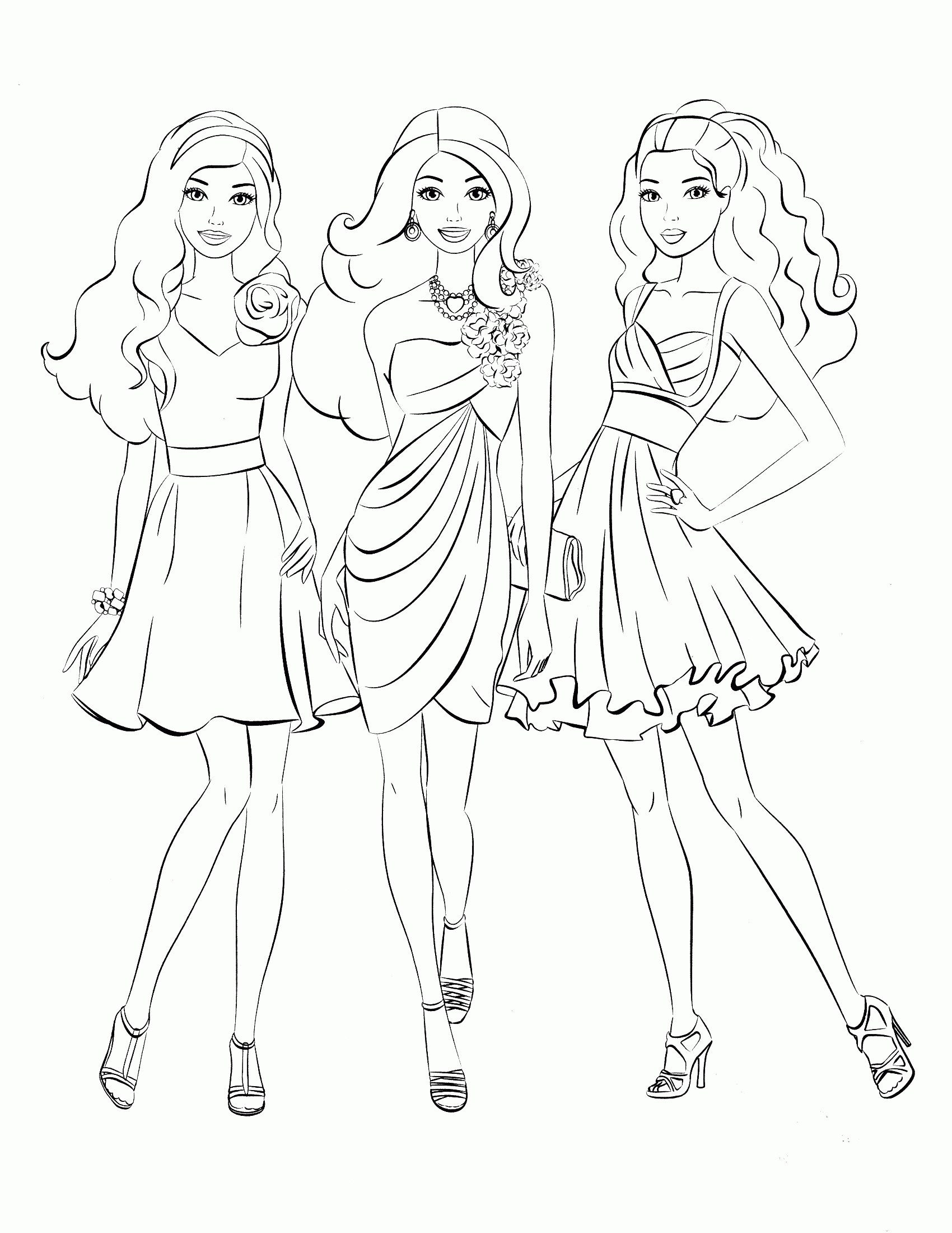 Barbie Coloring Pages Coloring Page Fashion Show Free Printable - Free Printable Barbie Coloring Pages