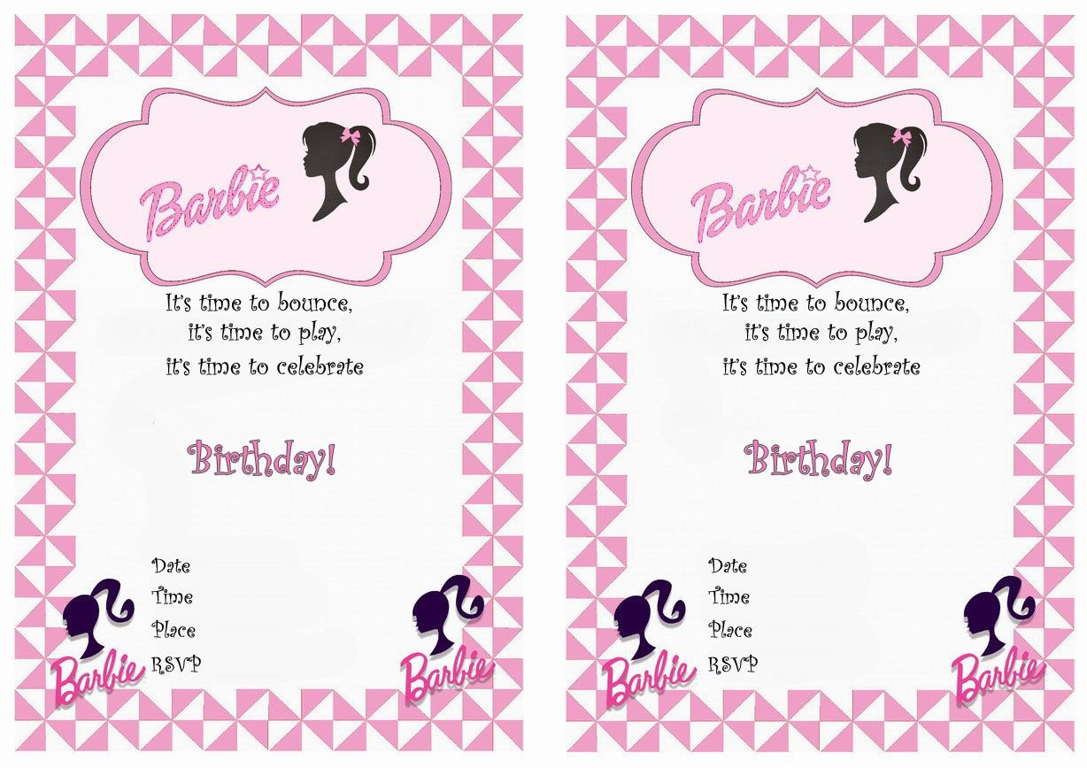 Barbie Free Printable Birthday Party Invitations | Birthday Party - Free Printable Barbie Birthday Party Invitations