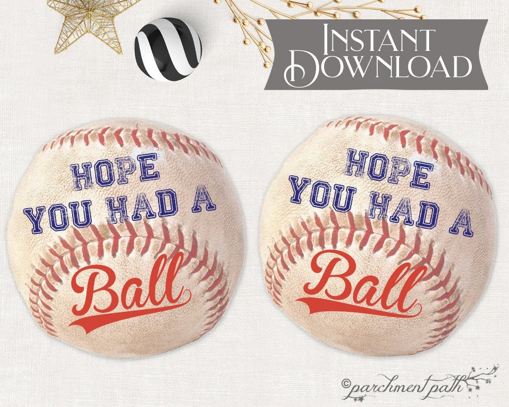 Baseball Favor Tags Baseball Stickers Baseball Printable | Etsy - Free Printable Baseball Favor Tags