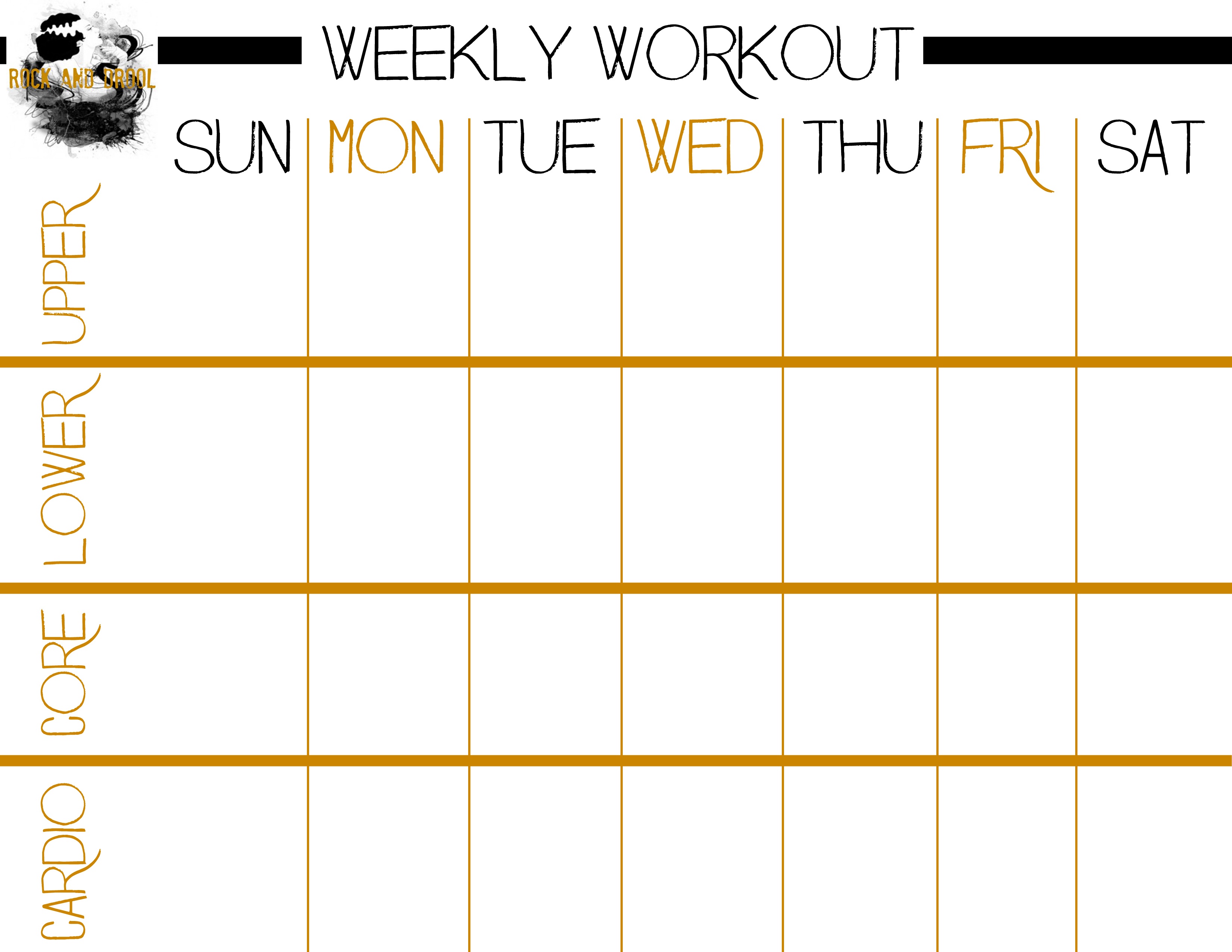Basic Full Body Workout Plus Free Printable Workout Sheet - Rock And - Free Printable Gym Workout Plans