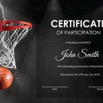 Basketball Participation Certificate Design Template In Psd, Word   Basketball Participation Certificate Free Printable