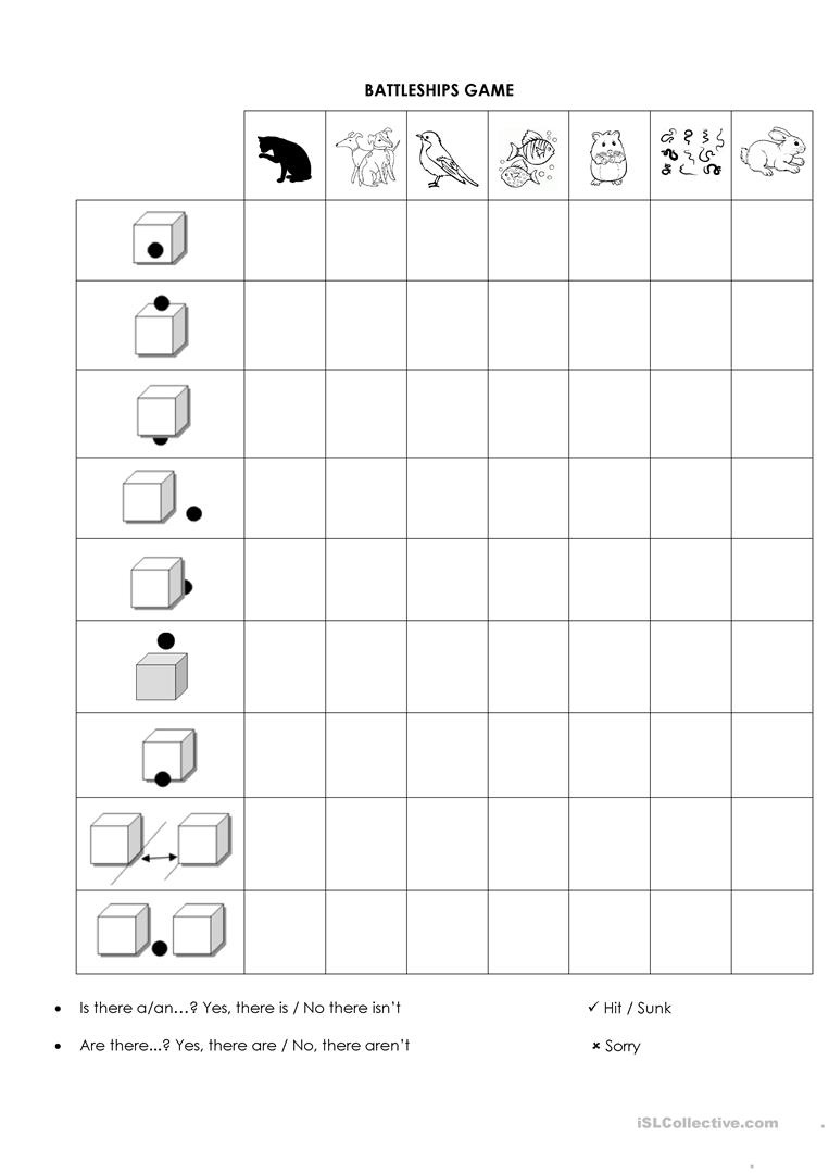 Battleships Game Worksheet - Free Esl Printable Worksheets Made - Free Printable Battleship Game