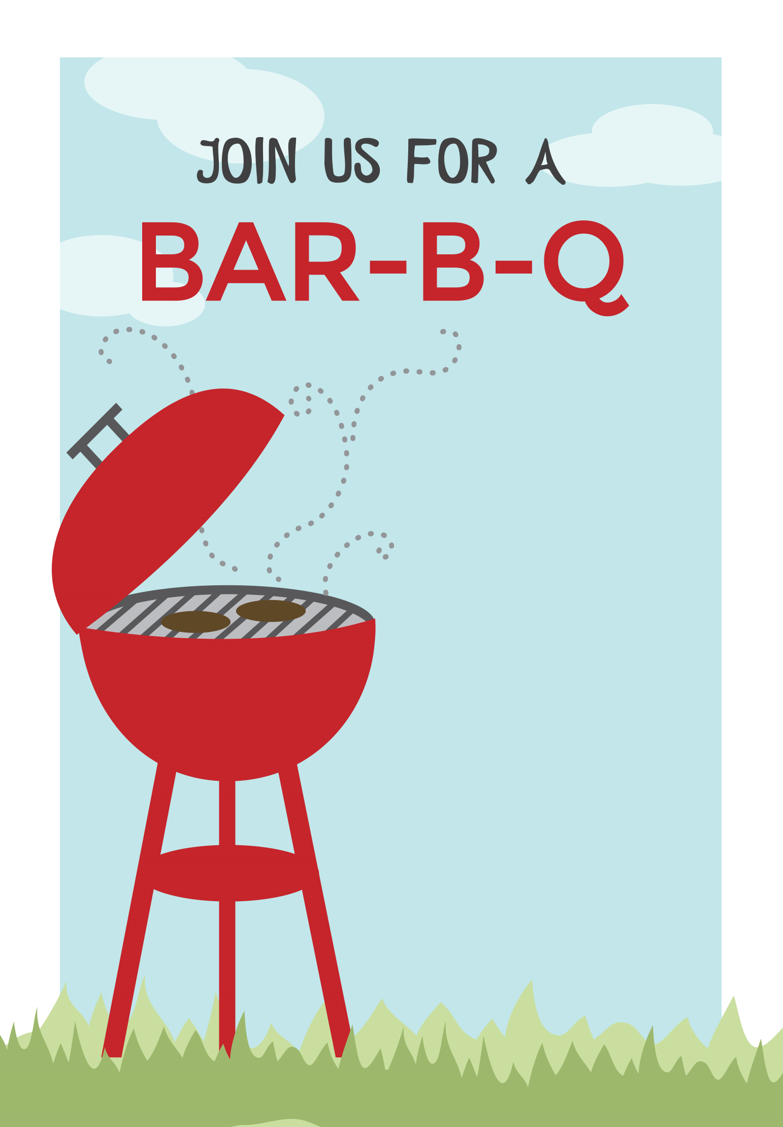 Bbq Cookout - Free Printable Bbq Party Invitation Template - Free Printable Cookout Invitations