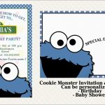 Beautiful Free Monster Invitation Template | Best Of Template   Free Printable Cookie Monster Birthday Invitations
