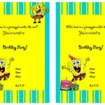 Beautiful Spongebob Birthday Invitations Free Invitation Template   Spongebob Free Printable Invitations