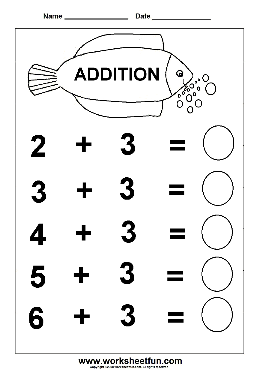 Pre K Addition Worksheets Pdf