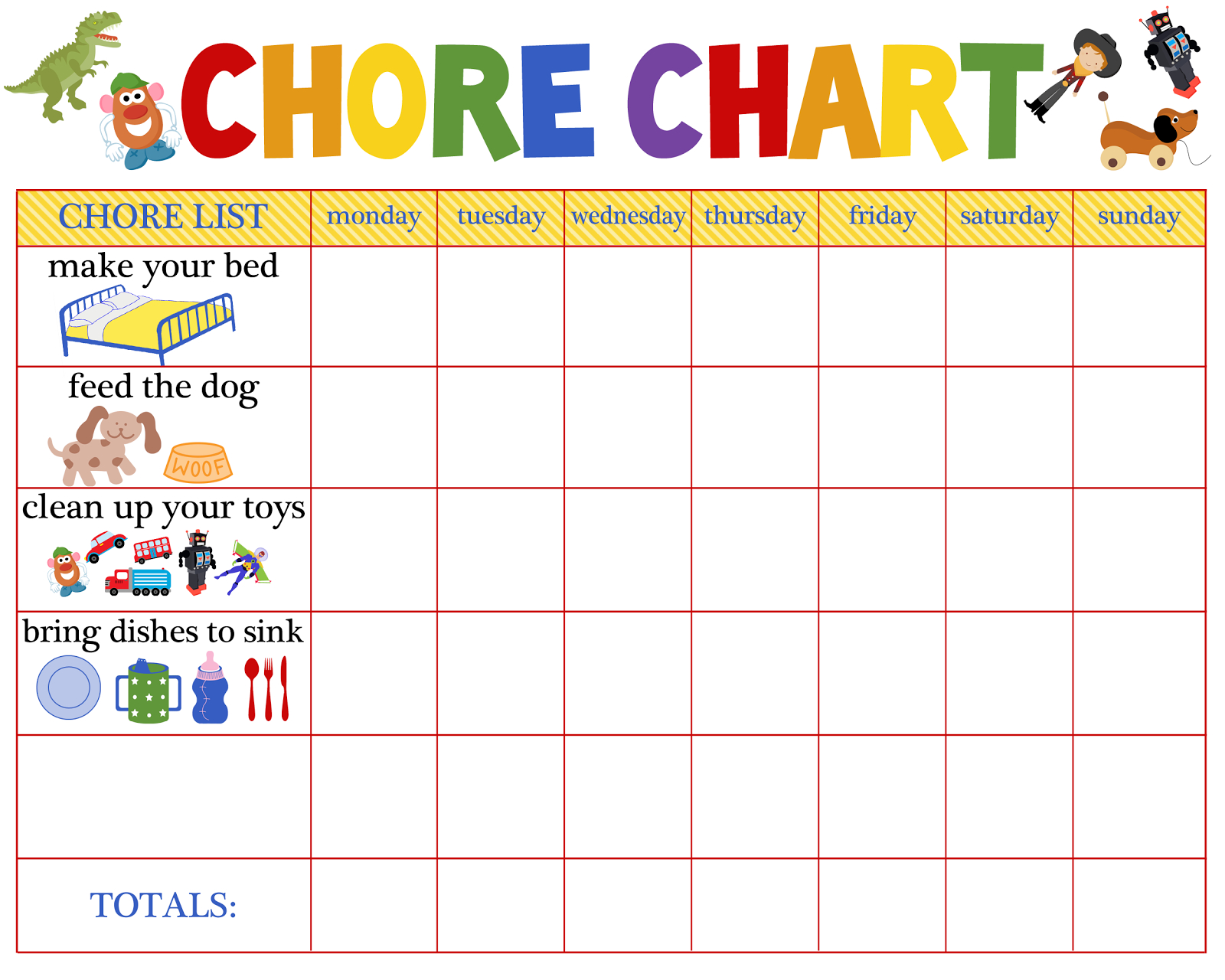 Free Printable Job Charts For Preschoolers Free Printable