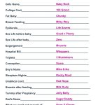 Best Baby Shower Game With The Answers! The Sheet With Only   Free Printable Baby Shower Games With Answer Key