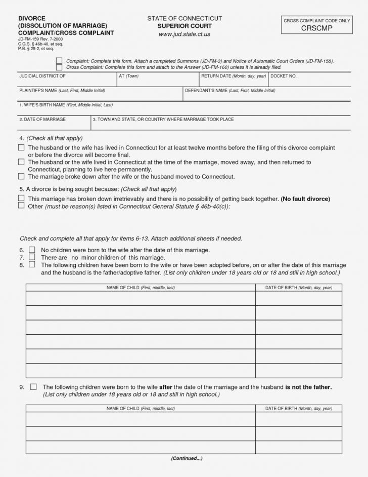 Free Printable Nj Divorce Forms