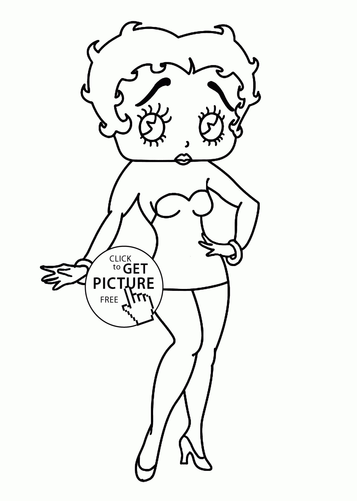 Betty Boop Coloring Pages Staying For Kids, Printable Free | Coloing - Free Printable Betty Boop