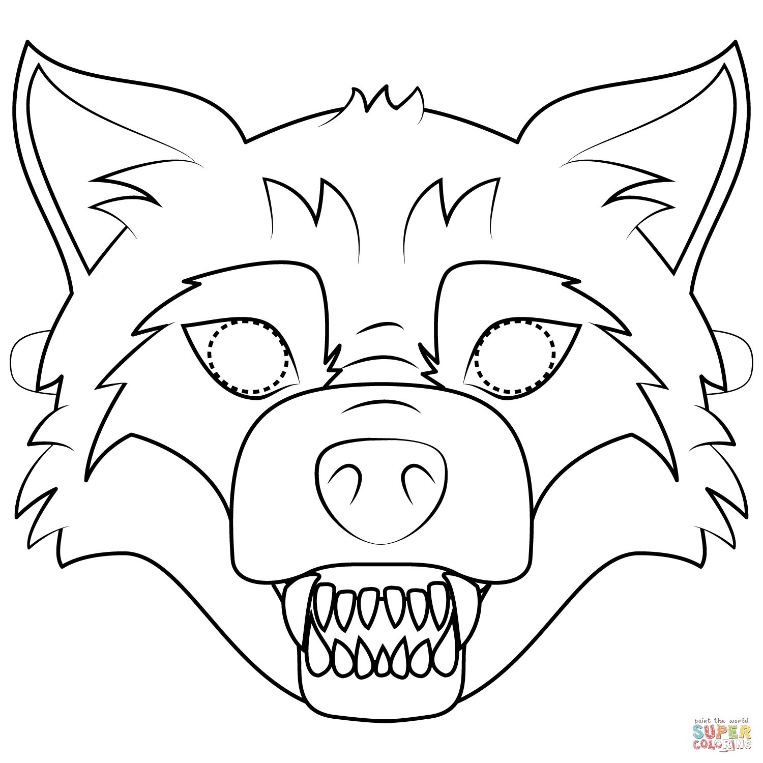 Free Printable Wolf Face Mask - Free Printable