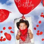 Birthday Card With Flying Balloons! Printable Photo Template   Make Your Own Printable Birthday Cards Online Free