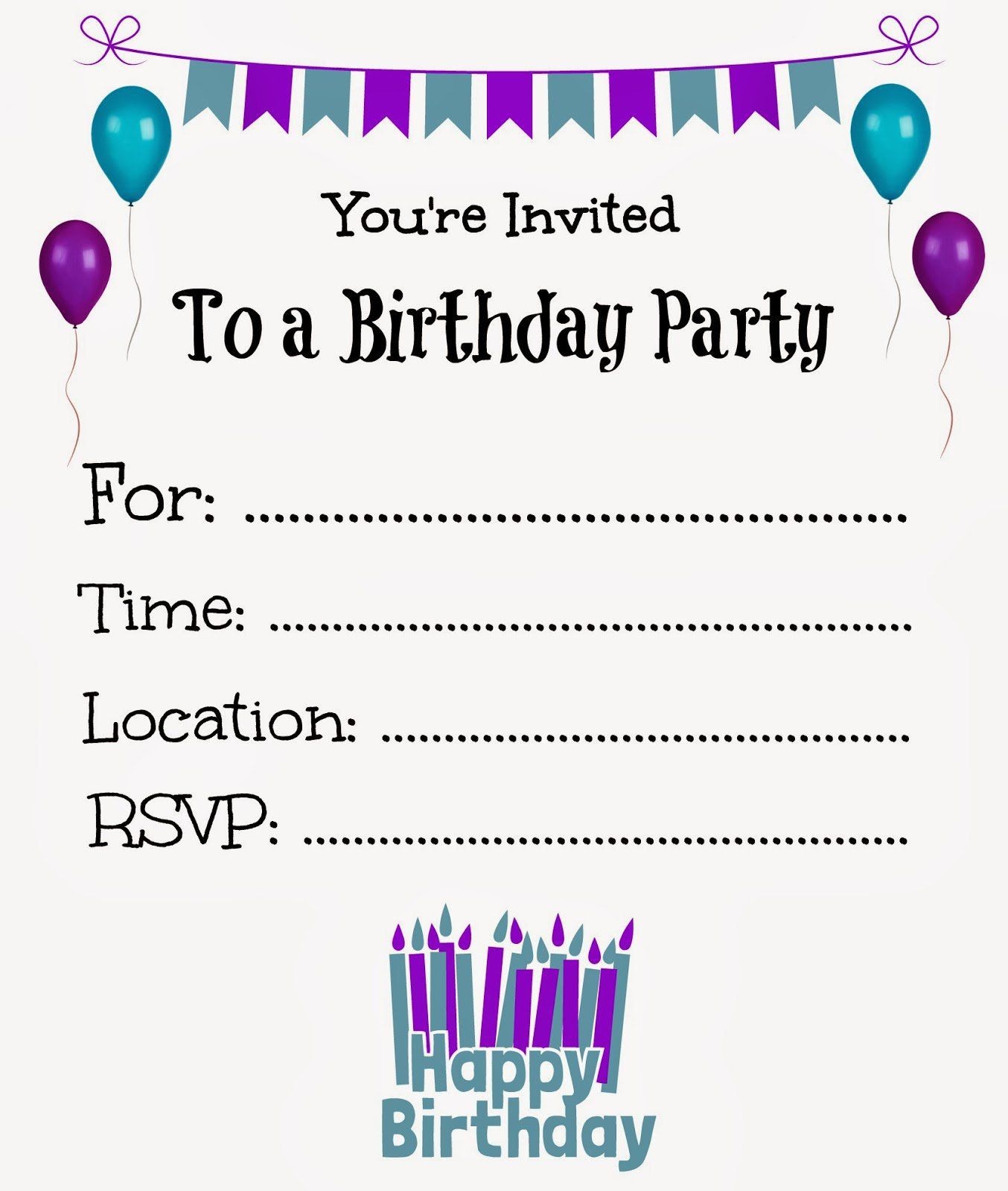 Birthday Invitations Cards Online | Birthday Invitations Template - Birthday Party Invitations Online Free Printable