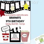 Birthday Party Invitation   Movie Theme   Night At The Movies   Free Printable Movie Themed Invitations