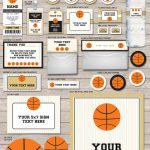 Black & Gold Basketball Printables, Invitations & Decorations   Basketball Invites Free Printable