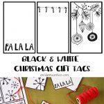 Black White Free Printable Gift Tags & Guy Gift Idea   Kleinworth & Co   Christmas Gift Tags Free Printable Black And White