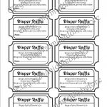 Black & White Printable Baby Shower Diaper Raffle Ticket. Via Etsy   Free Printable Diaper Raffle Tickets Black And White