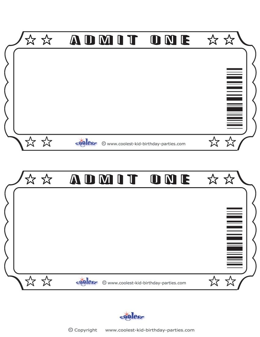 Blank Printable Admit One Invitations Coolest Free Printables | Dj B - Free Printable Ticket Invitations