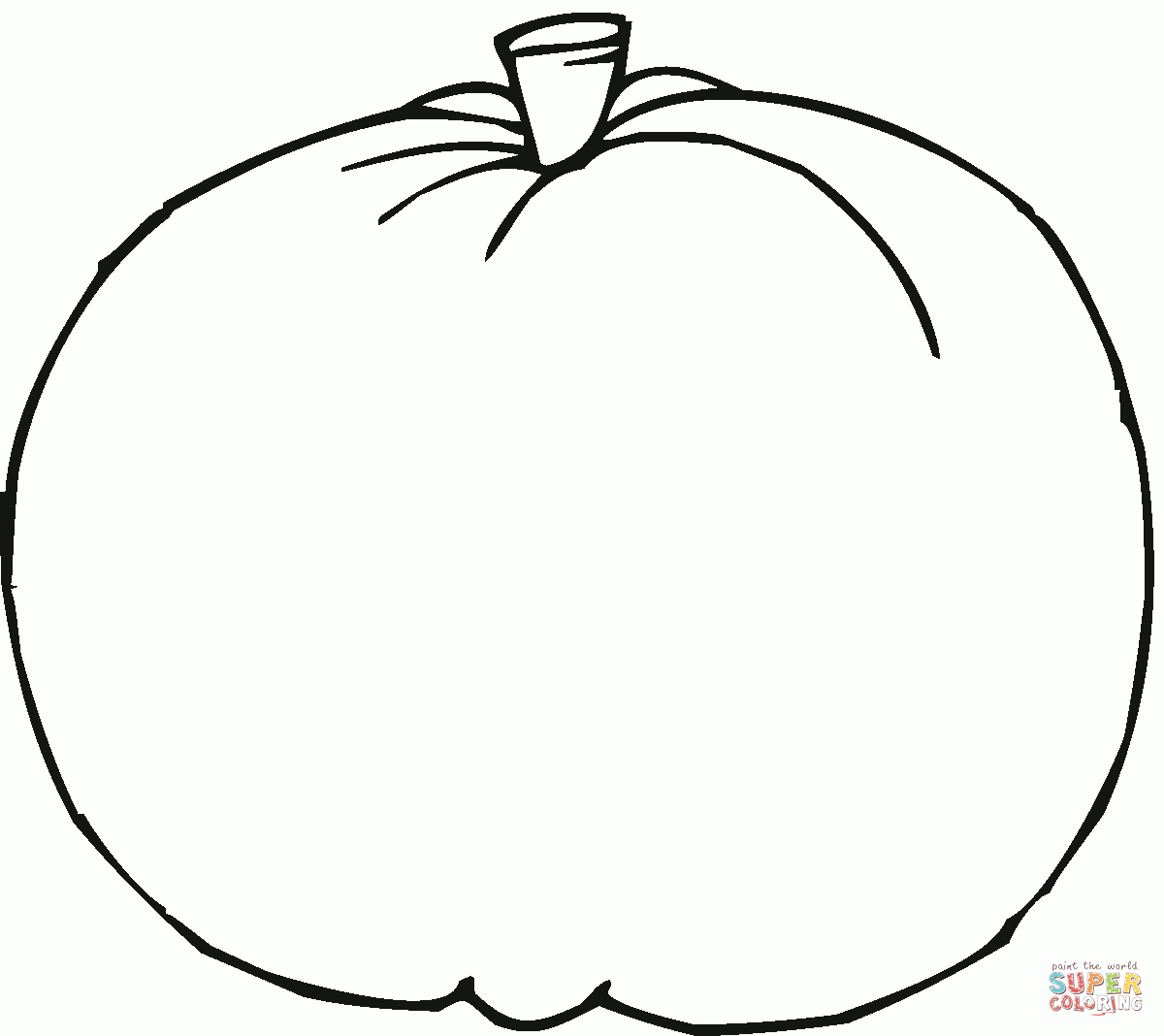 Blank Pumpkin | Super Coloring | Fall | Pumpkin Coloring Pages - Pumpkin Shape Template Printable Free