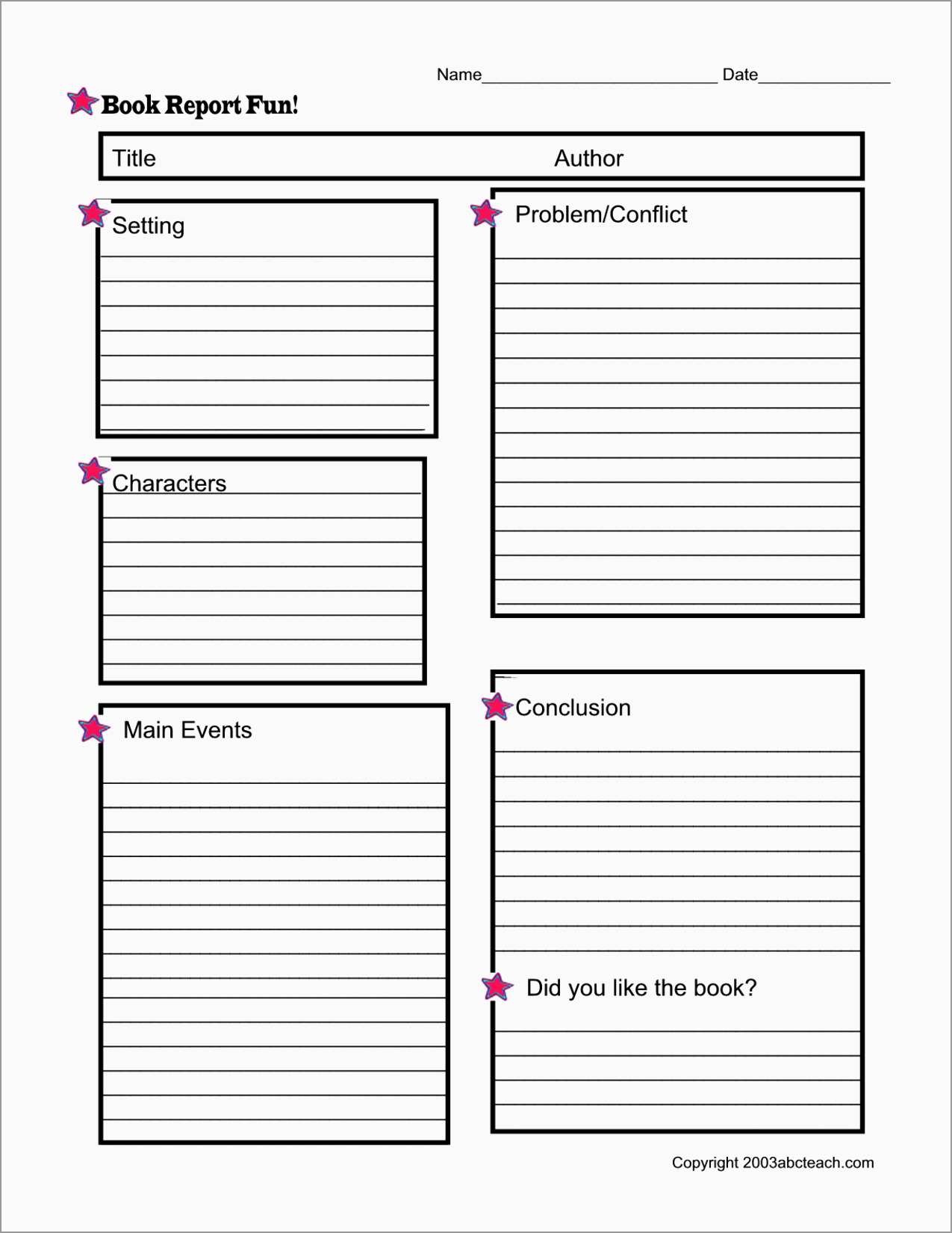 Book Report Template 2Nd Grade Free New 8 Best Of 2Nd Grade Book - Free Printable Book Report Forms