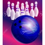 Bowling Poster Vector Template. Bowling Ball And Skittles Modern   Free Printable Bowling Ball Template