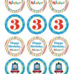 Boy Birthday, Thomas The Train, Custom Cupcake Toppers, Favor Tags   Free Printable Thomas The Train Cupcake Toppers