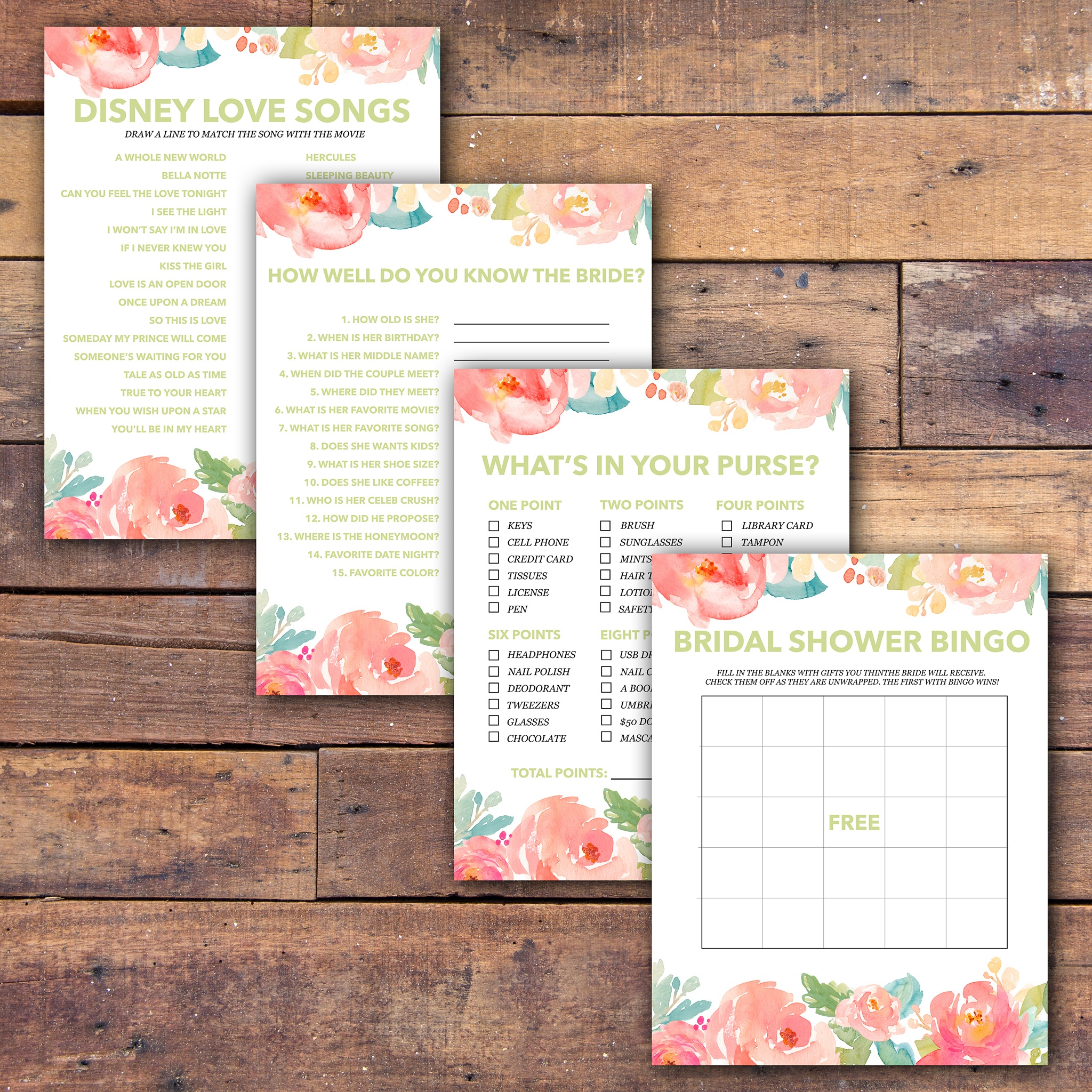 Bridal Shower Games Free Printable - - Samantha Jean Photograhy - Free Printable Bridal Shower Bingo