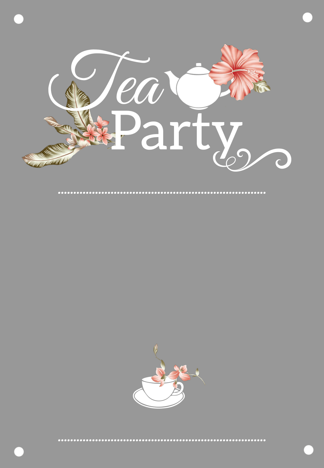 Bridal Shower Tea Party - Free Printable Bridal Shower Invitation - Free Printable Kitchen Tea Invitation Templates