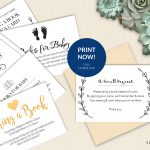 Bring A Book Instead Of Card (Free Printable!)   A Jubilee Day   Free Printable Baby Registry Cards