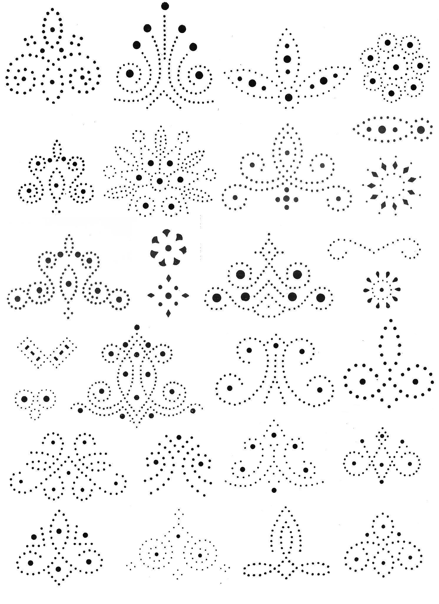 Brogue Patterns -Could Become Print? Embroidery? Could Take Images - Free Printable Paper Pricking Patterns