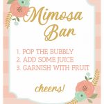 Brunch And Mimosas Party Ideas   Strawberry Blondie Kitchen   Free Printable Mimosa Bar Sign