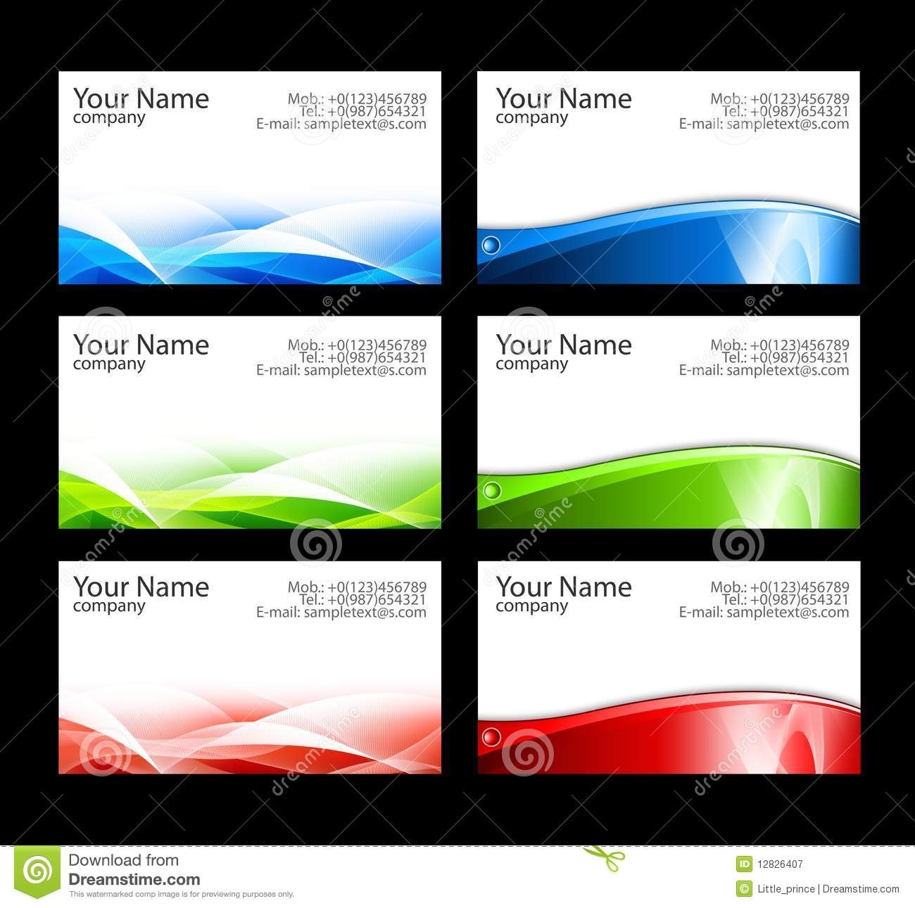 Business Cards Templates Stock Illustration. Illustration Of Paper - Free Printable Business Card Templates Pdf