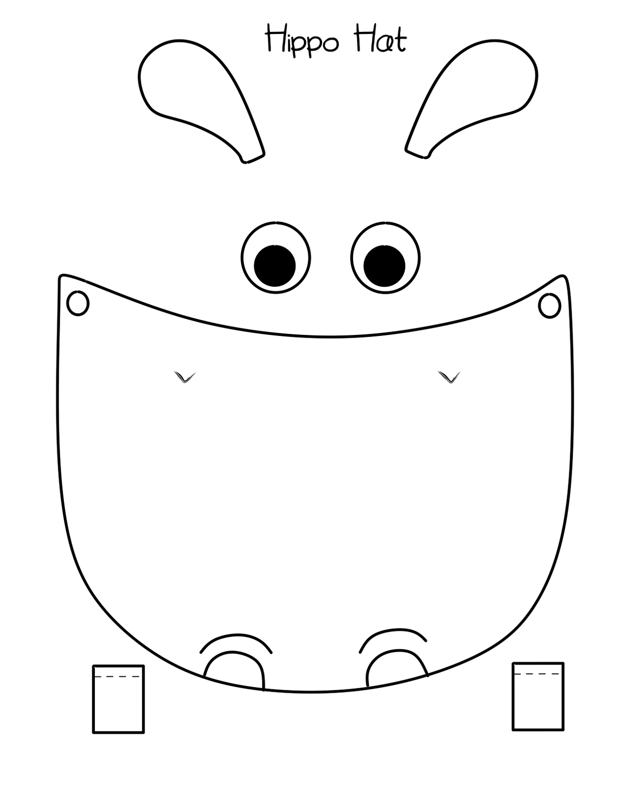 Face-Mask-Hippo2 | Coloring Fun | Cartoon Hippo, Mask Template, Lion