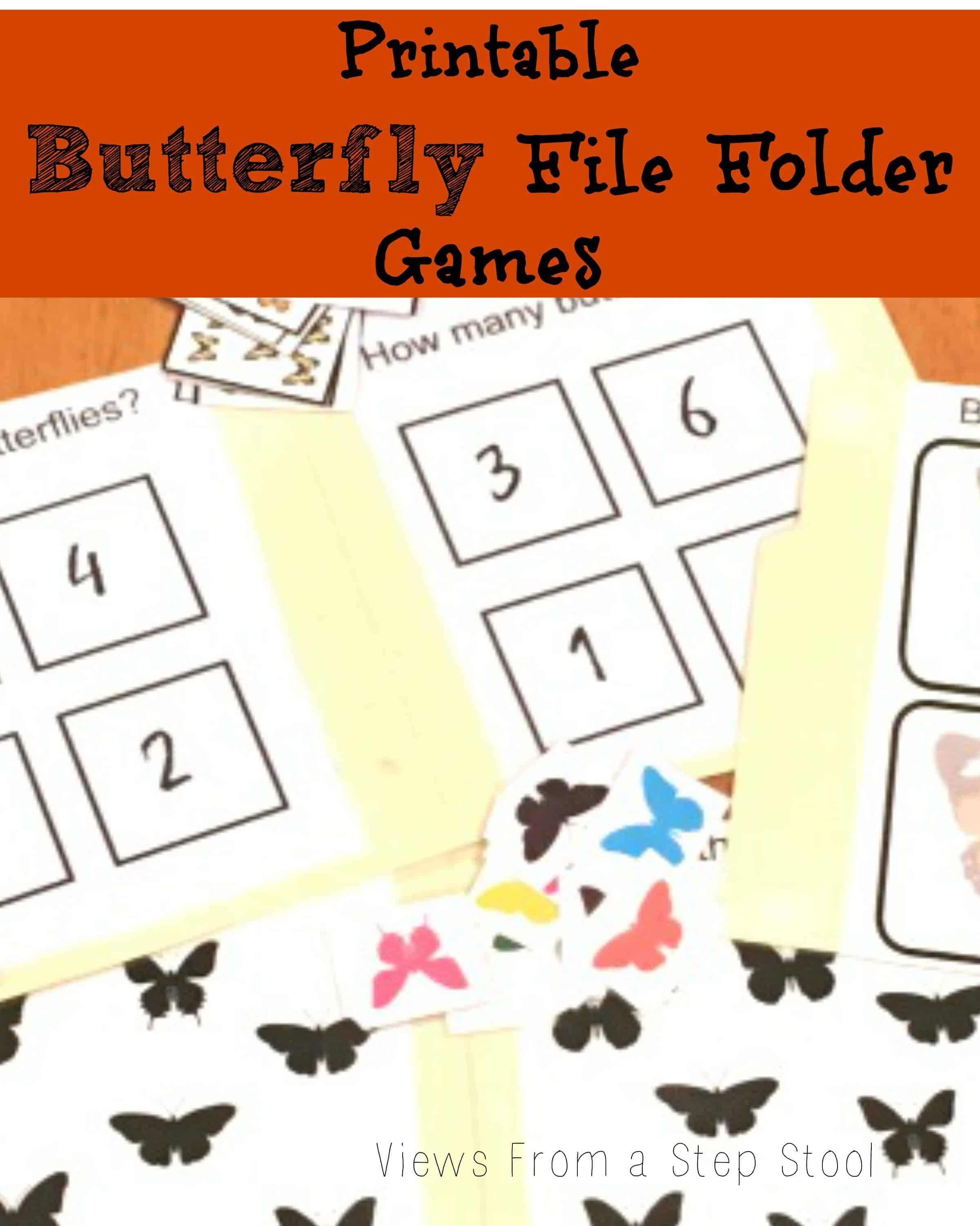 Butterfly File Folder Games: Free Printable! - Views From A Step Stool - Free Printable Preschool Folder Games