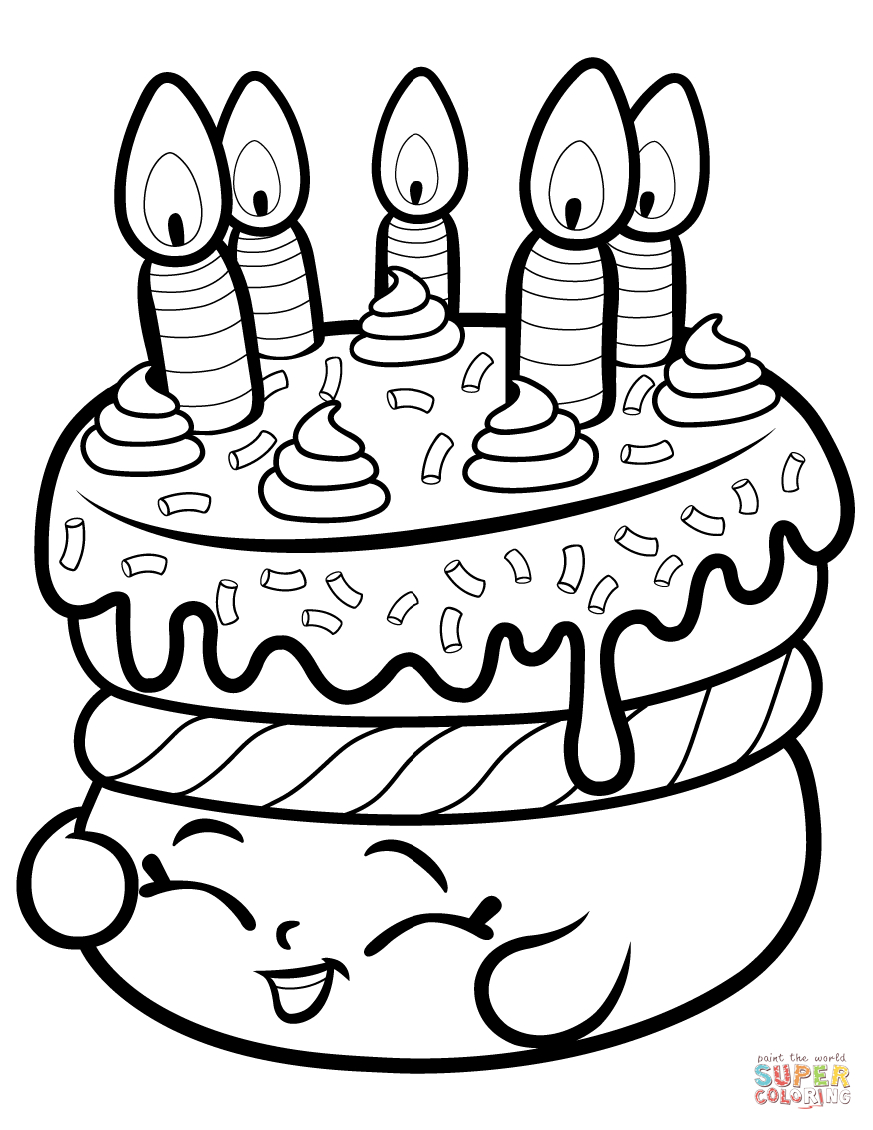 Cake Wishes Shopkin Coloring Page | Free Printable Coloring Pages - Shopkins Coloring Pages Free Printable