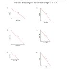 Calculate The Hypotenuse Using Pythagorean Theorem (No Rotation) (A)   Free Printable Pythagorean Theorem Worksheets