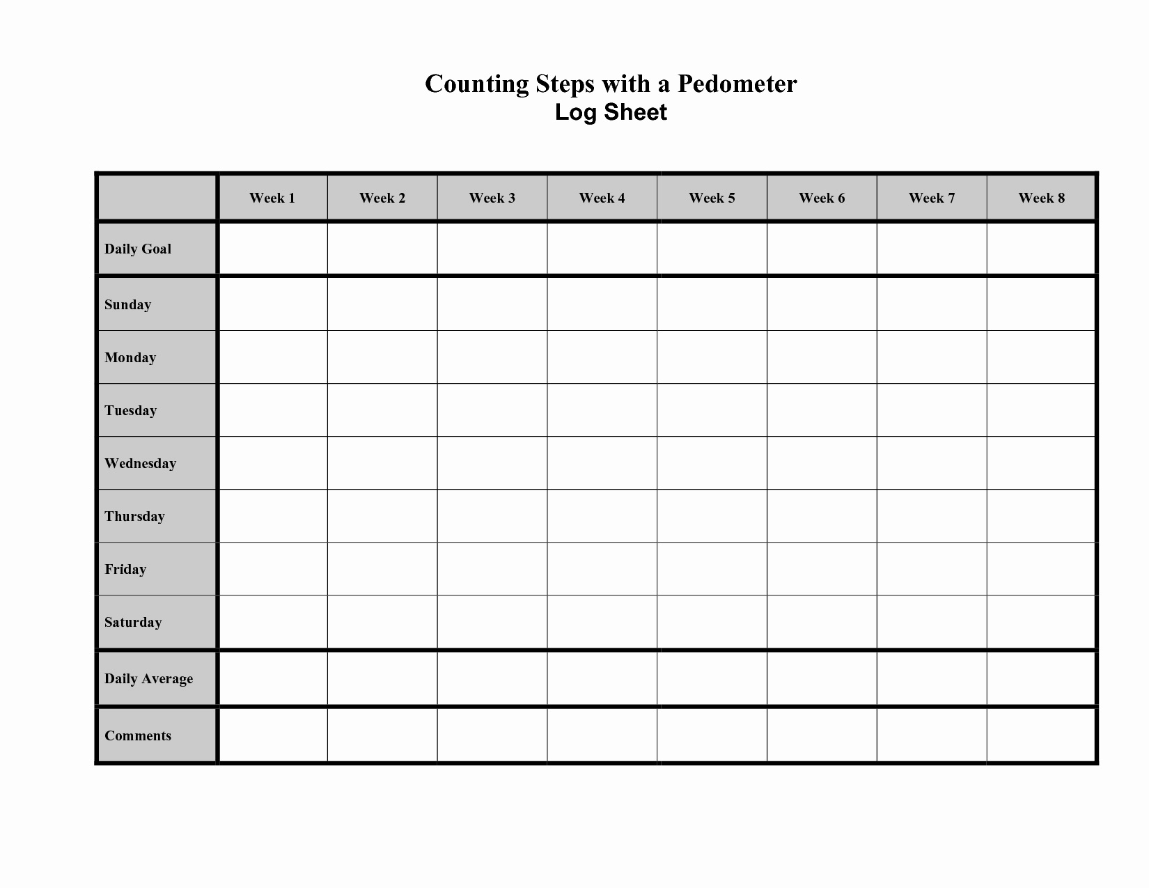 Calorie Counter Spreadsheet And Free Printable Food Journal Weekly