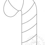 Candy Cane Template Printable – Coloring Page   Free Printable Candy Cane