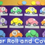 Car Roll And Cover   Preschool File Folder Game For Math Centers   Free Printable Math File Folder Games For Preschoolers