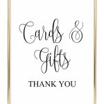 Cards And Gifts Wedding Sign | Diy Wedding | Wedding Signs   Cards Sign Free Printable