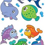 Cartoon Fishes Vector | Vector Graphics Blog   Free Printable Sea Creature Templates