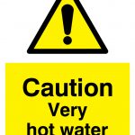 Caution Very Hot Water From Safety Sign Supplies   Free Printable Safety Signs