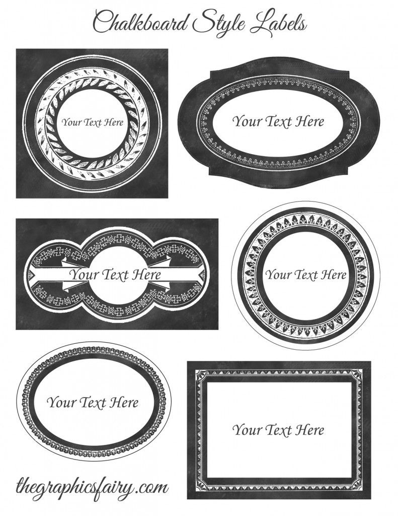 Chalkboard Style Printable Labels - Editable! | Diy Ideas - Free Customizable Printable Labels