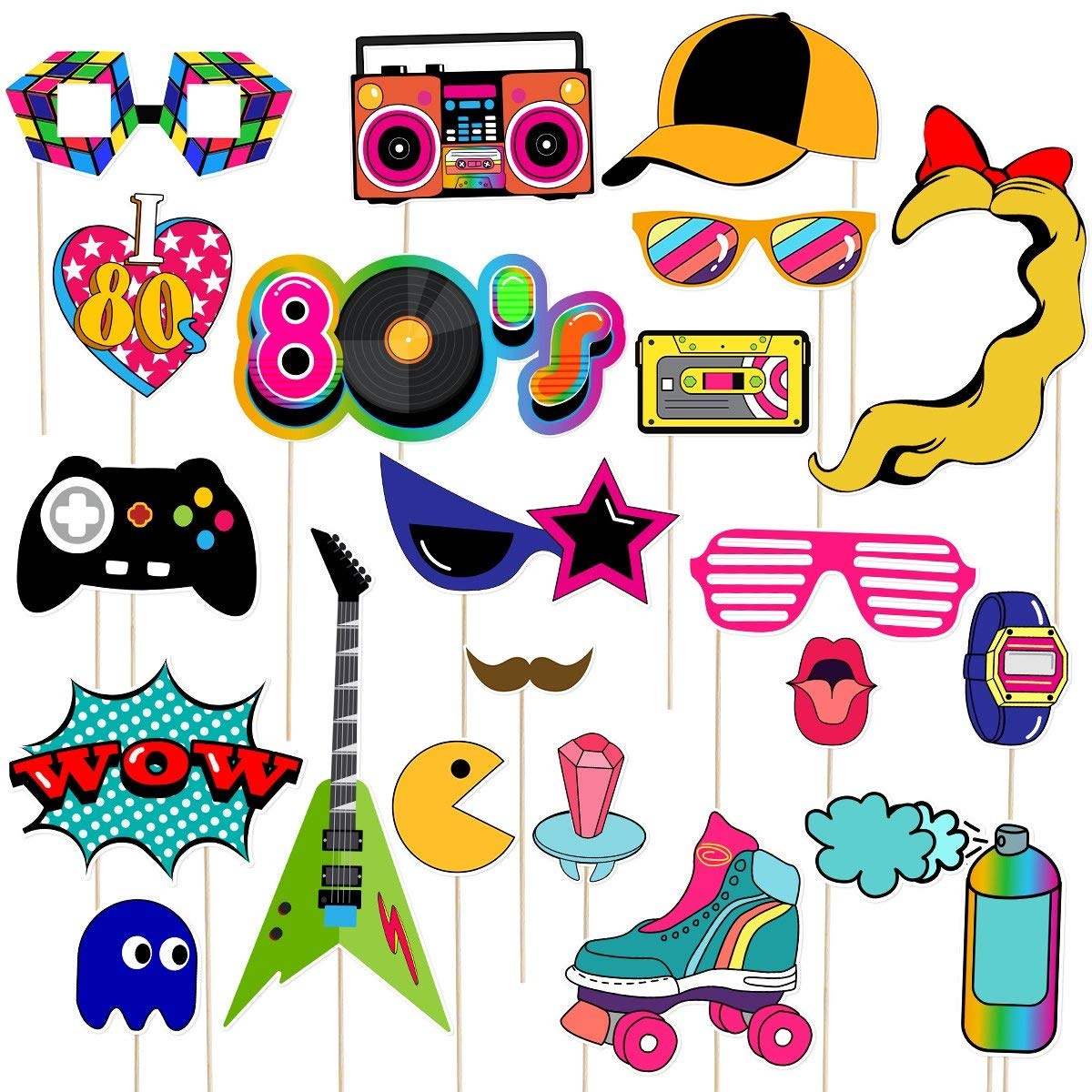 80s Photo Booth Props Printable Free Free Printable